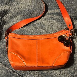 Coach Vintage Soho Coral Red Leather Shoulder Bag